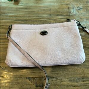 Elegant Pink Leather Clutch